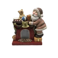 Ozdoby bożonarodzeniowe - Kominek LED z Mikołajem - miniaturka - grafika 1