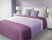 Pościel - Pościel bawełniana EUROFIRANY Trio, rózowo-fioletowa, 220x200 cm - miniaturka - grafika 1
