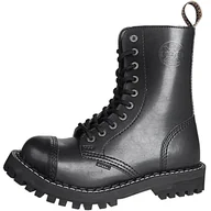 Botki męskie - glany STEEL - VEGE BLACK (10 dziurek)-49 - miniaturka - grafika 1