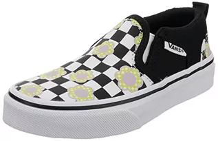 Buty dla dziewczynek - Vans Asher sneakersy dziewczęce, Flower Checkerboard Multi White, 33 EU - grafika 1