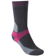 Skarpetki męskie - Skarpety damskie Bridgedale MTB/GRAVEL Lightweight Coolmax Sport Boot Rozmiar skarpet: 38-40 / Kolor: szary/różówy - miniaturka - grafika 1