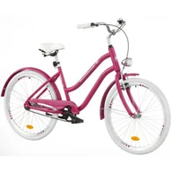 Rowery - Indiana Rower miejski X-Cruiser A1B 26 cali damski Fioletowy - miniaturka - grafika 1