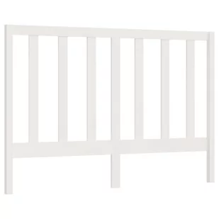 Lumarko Wezgłowie łóżka, białe, 126x4x100 cm, lite drewno sosnowe - Inne meble do sypialni - miniaturka - grafika 3