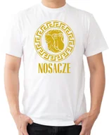 Koszulki męskie - T-SHIRT MĘSKI VERSACE PARODIA NOSACZ ŚMIESZNA KOSZULKA BIAŁA R-3XL A427 - miniaturka - grafika 1