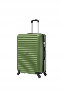 Średnia walizka podróżna VIP ABS 24" zielona ATENY 3,8kg 66L odpinane kółka - Walizki - miniaturka - grafika 1