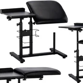 Wyposażenie studia tatuażu - Podłokietnik z podstawą do tatuażu kosmetyczny SPA czarny - miniaturka - grafika 1