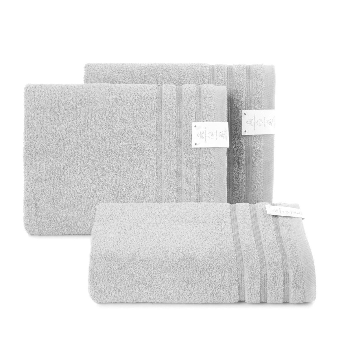 Ręcznik Saba 30x50 cm srebrny szybkoschnący i elegancki