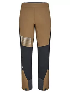 Ziener Męskie spodnie softshell NAWO | Skitour, Nordic, wiatroszczelne, elastyczne, funkcjonalne, orzech włoski. Czarne, 52 - Spodenki męskie - miniaturka - grafika 1