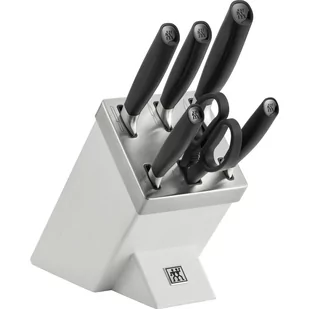 Zwilling, Zestaw 5 noży w bloku samoostrzącym biały/czarny - Noże kuchenne - miniaturka - grafika 1