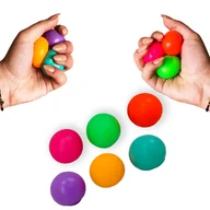 Zabawki sensoryczne - Klejące Kulko-Piłki do Rzucania i Ściskania, 6 szt. - miniaturka - grafika 1