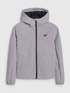 4F Kurtka softshell wiatroodporna membrana 5000 chłopięca - szara 158 (12-13 lat) - Kurtki i kamizelki sportowe męskie - miniaturka - grafika 1