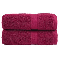 Ręczniki - vidaXL Ręczniczki premium SOLUND, 2 szt., bordowe, 30x30 cm, 600 g/cm² - miniaturka - grafika 1