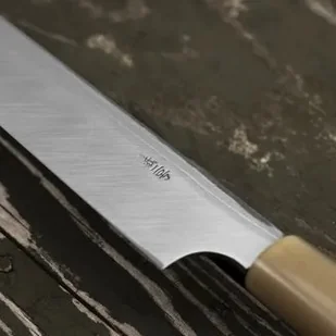 Hideo Kitaoka Aogami#2 Satin Damascus Nóż Yanagiba 27 cm - Noże kuchenne - miniaturka - grafika 8