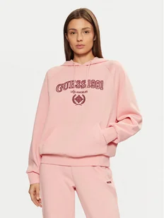 Guess Bluza V5RQ02 KCLD1 Różowy Regular Fit - Bluzy damskie - miniaturka - grafika 1