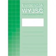 Druki akcydensowe - Michalczyk&Prokop EWIDENCJA WYJŚĆ W GODZINACH SŁUŻBOWYCH A4 574-1 - miniaturka - grafika 1