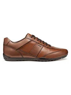 Geox Skórzane sneakersy "Wells" w kolorze jasnobrązowym - Trampki męskie - miniaturka - grafika 1