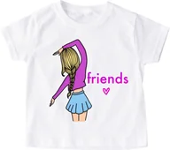 Koszulki dla dziewczynek - koszulka dla PRZYJACIÓŁKI FRIENDS BLONDYNKA - miniaturka - grafika 1