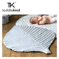 Maty edukacyjne - Toddlekind Mata do zabawy z bawełny organicznej w kształcie liścia Leaf Mat Stone - miniaturka - grafika 1