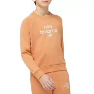 Bluzy sportowe damskie - Bluza New Balance YT31508SEI - pomarańczowa - miniaturka - grafika 1
