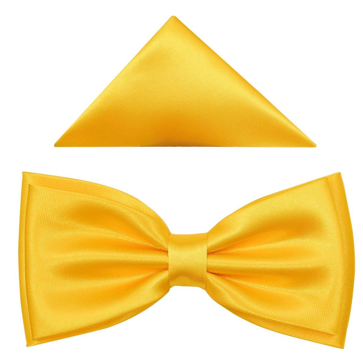 Żółta gładka szeroka mucha męska B26