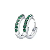 Kolczyki - Kolczyki z zielonymi cyrkoniami - miniaturka - grafika 1