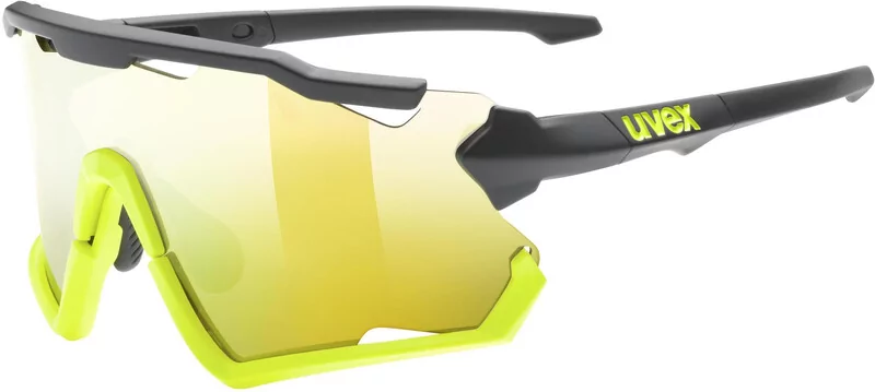 uvex uvex sportstyle 228, okulary sportowe unisex-dorosły, black yellow matt/yellow, one size 2616
