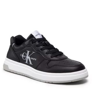 Sneakersy damskie - Calvin Klein Jeans Sneakersy Low Cut Lace-Up Sneaker V3B9-80115-1355 S Black 999 - grafika 1