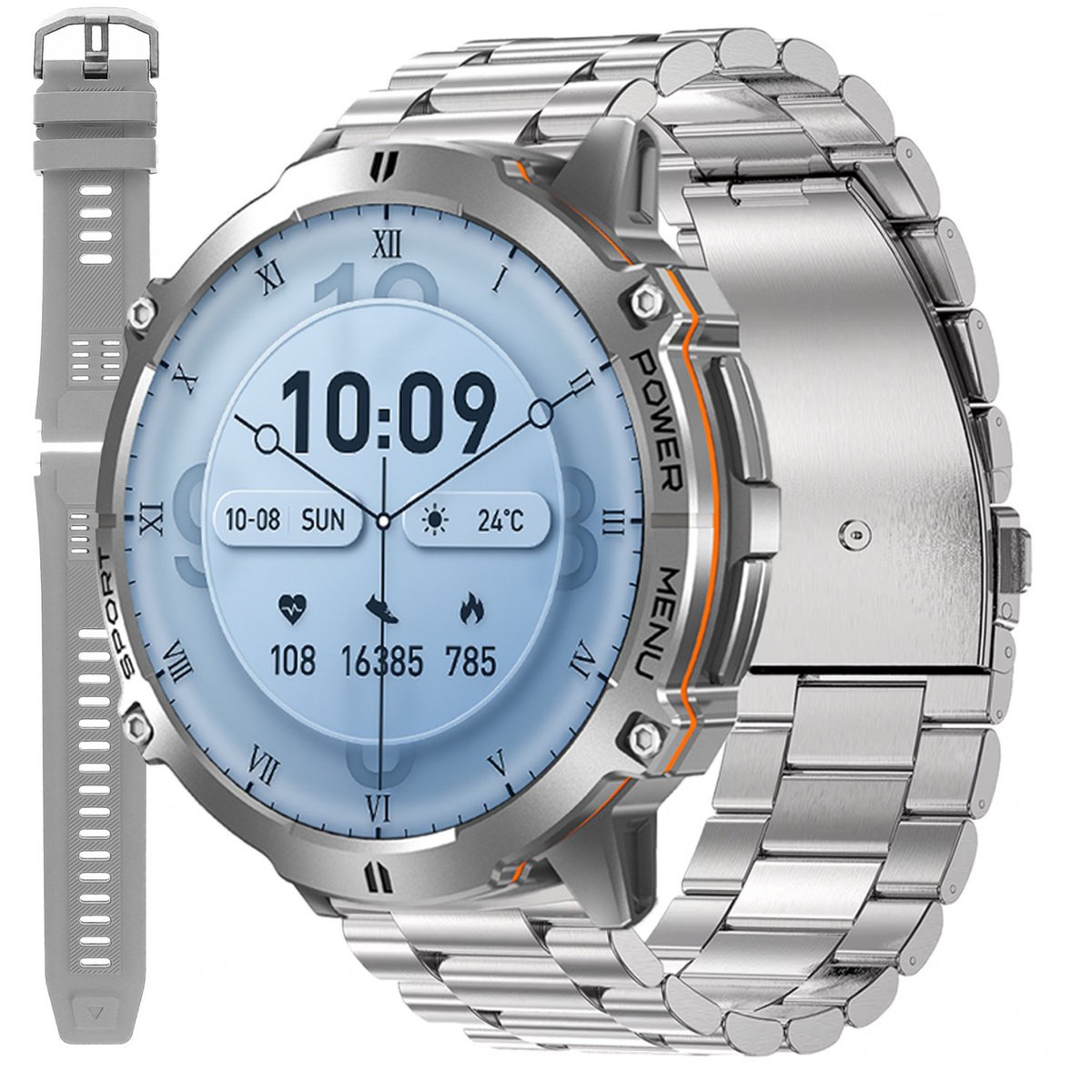 SMARTWATCH ENTER PrimeAI Funkcje AI Czat głosowy Barometr Kompas AMOLED GPT