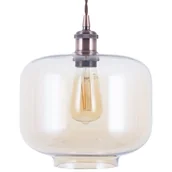 Lampy sufitowe - Beliani Lampa wisząca miedziano/szklana LANATA - miniaturka - grafika 1