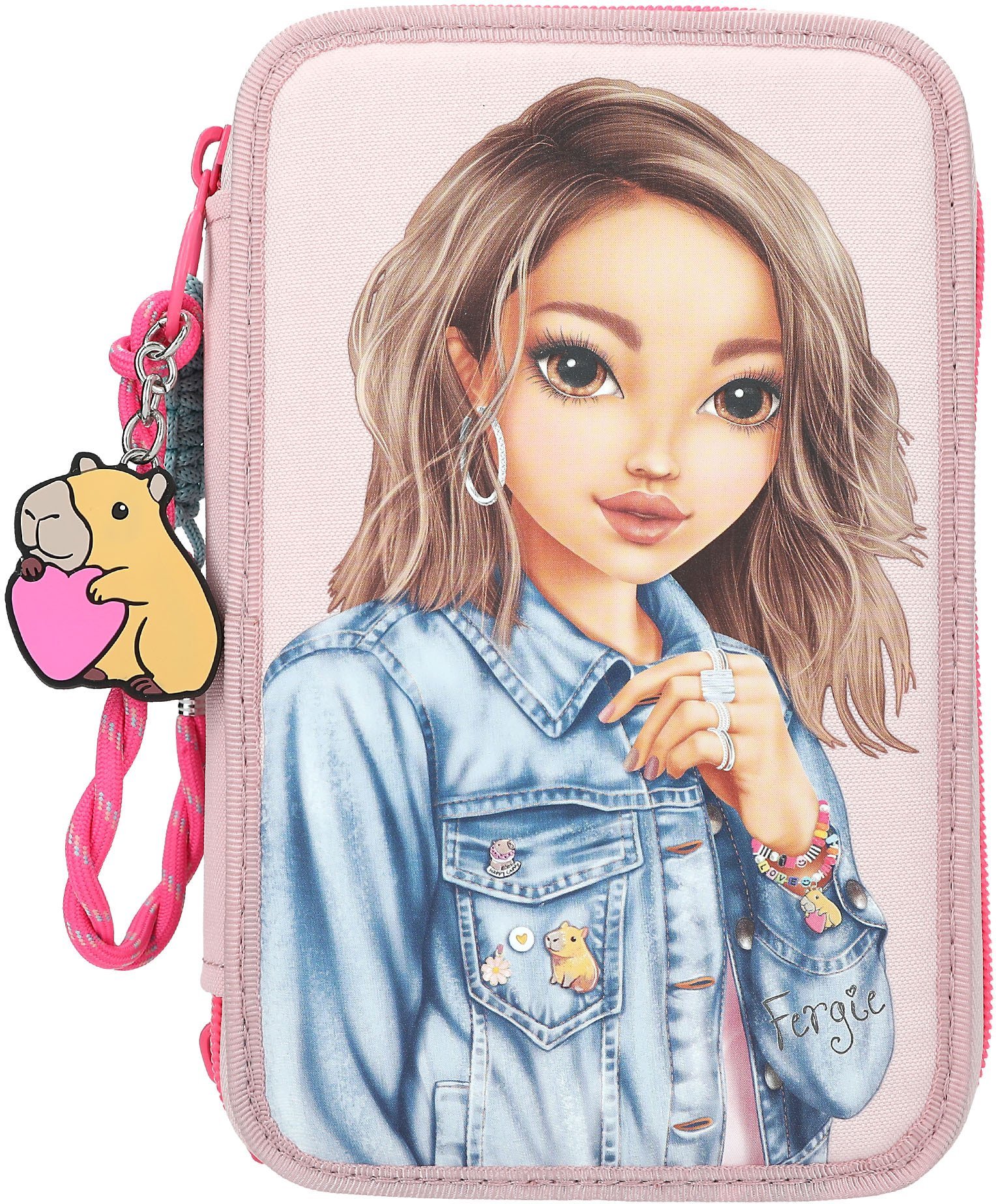 Piórnik DEPESCHE TOPModel - Triple Pencil Case Capybara - Rose