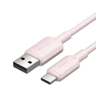 Kable USB - KABEL USB 2.0 A DO USB-C 3A VENTION CTQPH 2M (RÓŻOWY) - miniaturka - grafika 1