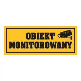 Tablica PCV 290x115 Obiekt monitorowany - Tablice BHP - miniaturka - grafika 1