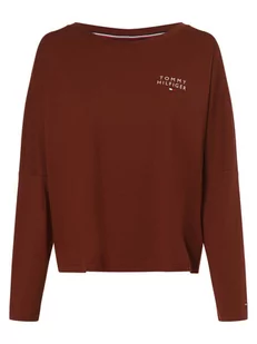 Tommy Hilfiger - Damska koszulka od piżamy, czerwony|brązowy - Piżamy damskie - miniaturka - grafika 1