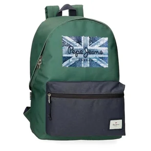 Pepe Jeans Jebb Plecak Na Laptopa 15,6 cala Zielony 31x44x17,5 cm Poliester 23,87 l by Joumma Bags, Zielony, Talla única, Plecak dzienny - Torby na laptopy - miniaturka - grafika 1