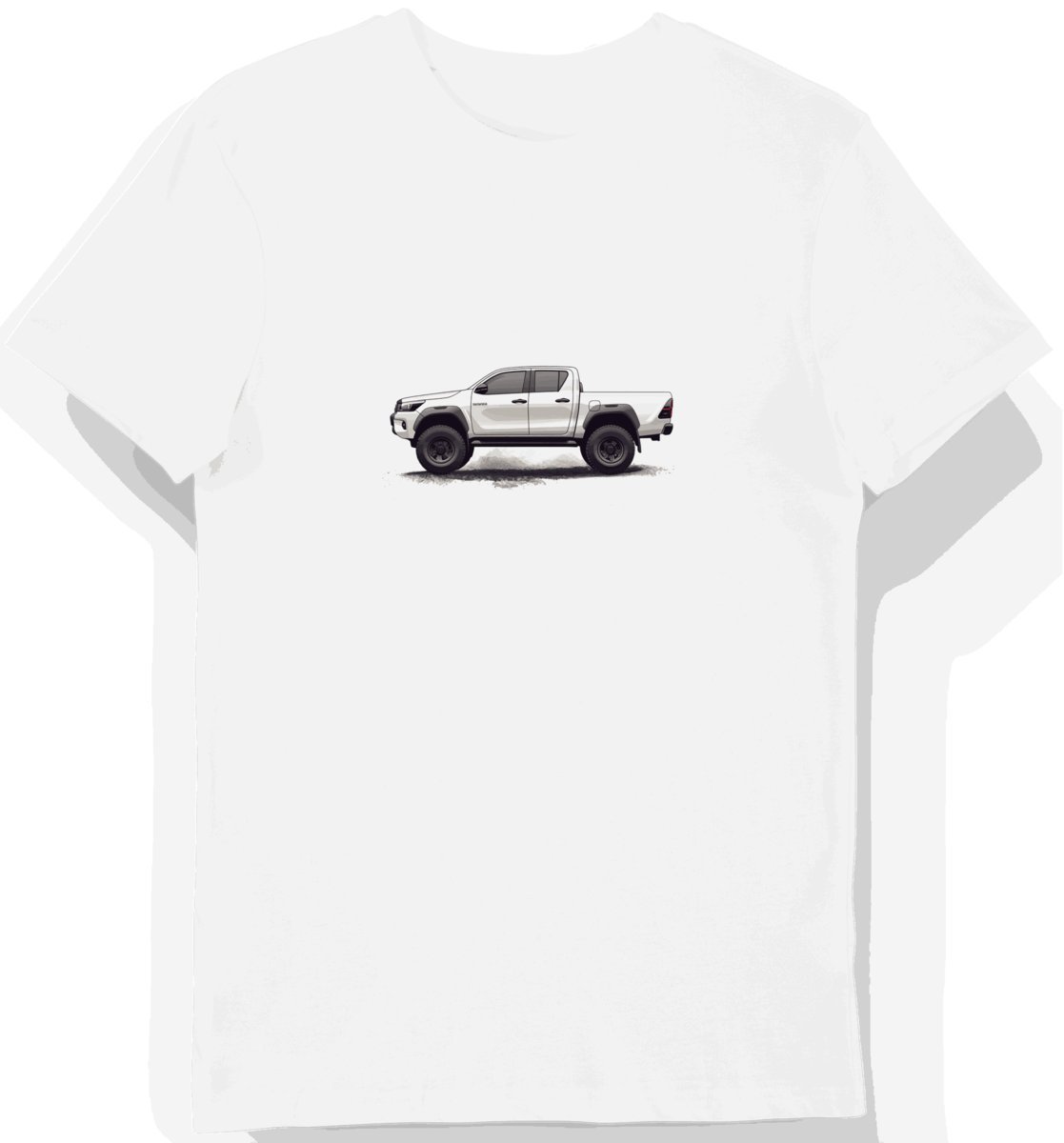 Koszulka męska biała z Grafiką Eleganckiej Toyota Hilux L