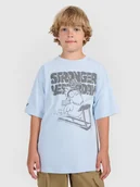 Koszulki dla chłopców - 4F T-shirt oversize z nadrukiem chłopięcy - niebieski 122 (6-7 lat) - miniaturka - grafika 1