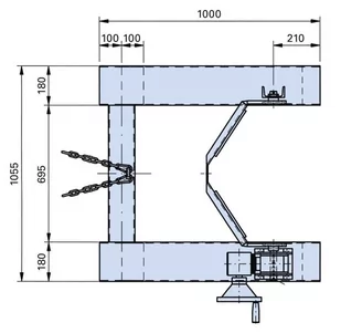 Wywrotnica beczek, stal, lakierowana, beczki Ø 380 - 600mm + Generator ozonu za 1 złotych! (udźwig: 300 kg) 72279794 - Wyposażenie gospodarstwa rolnego - miniaturka - grafika 3