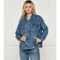 Kurtki damskie - GUESS Jeansowa kurtka PARISIENNE Loose fit - miniaturka - grafika 1