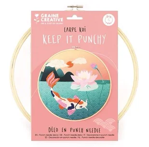 Zestaw do haftu punch needle - ryba, zestaw kreatywny haft pętelkowy 35x35 - Pasmanteria - miniaturka - grafika 1