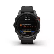 Smartwatch - Garmin Fenix 7S Solar Czarny z czarnym paskiem - miniaturka - grafika 1