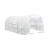 Szklarnie ogrodowe - Leziter Namiot foliowy 200x300x450 cm ze wzmocnionym stelażem + przezroczysta folia - miniaturka - grafika 1