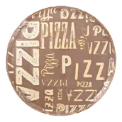 Miski i półmiski - Talerz do pizzy 34 cm Półmisek okrągły szklany PIZZA Beige - miniaturka - grafika 1