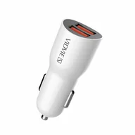 Ładowarki samochodowe - Ładowarka samochodowa VIDVIE S-CC02 2xUSB + kabel Micro 2.4A biały - miniaturka - grafika 1