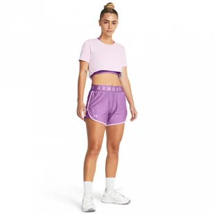 Damskie spodenki treningowe Under Armour Play Up 5in Shorts - fioletowe - UNDER ARMOUR - Spodnie sportowe damskie - miniaturka - grafika 1