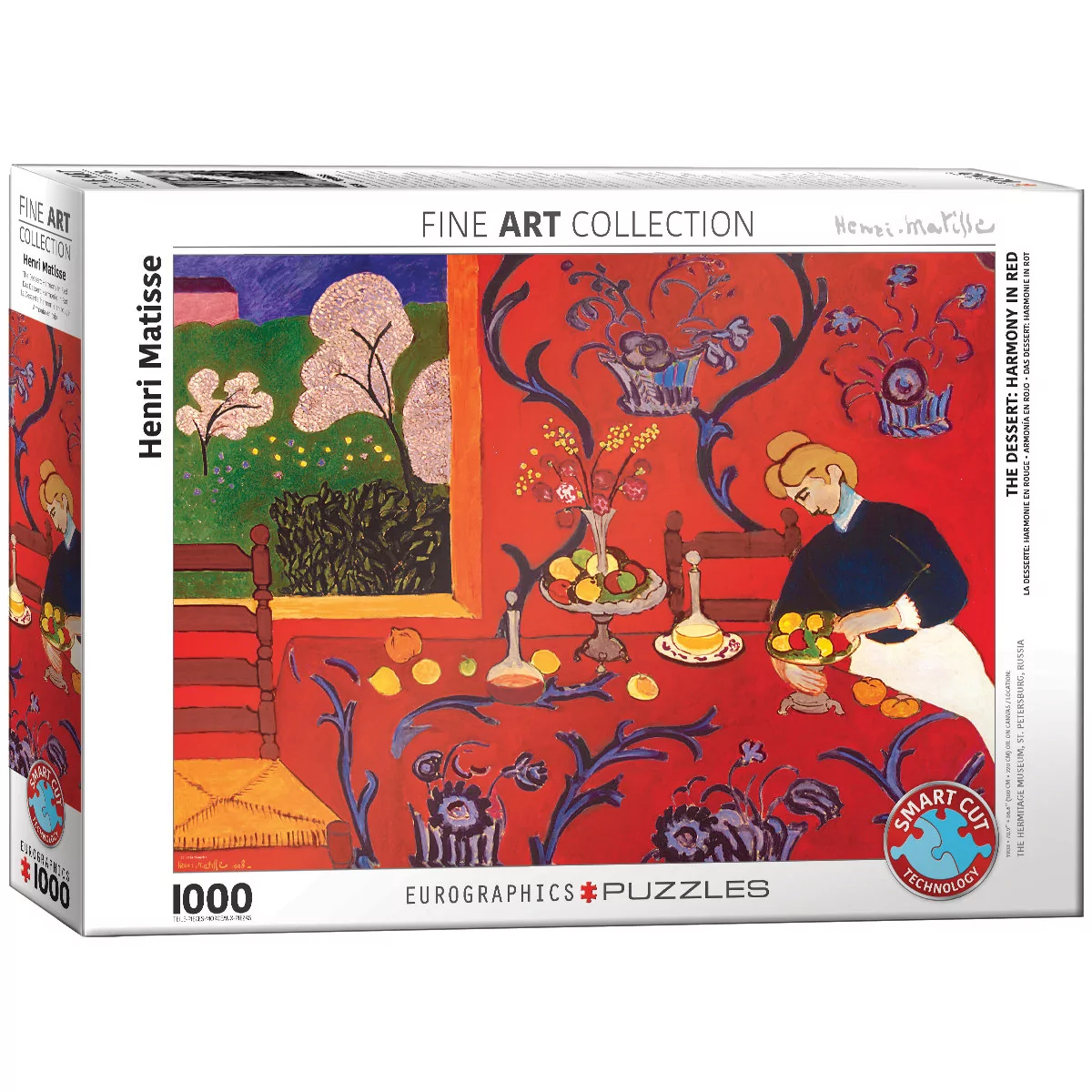 Eurographics Puzzle 1000 Harmonia w kolorze czerwonym, Henri Mat 6000-5610
