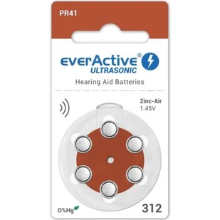 everActive 6 x baterie do aparatów słuchowych everActive ULTRASONIC 312 EVS12 - Baterie i akcesoria - miniaturka - grafika 1