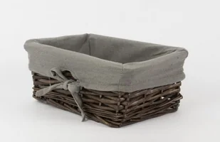 CORSAN - Kosz wiklinowy WENGE z szarą wyściółką 27x17x11 cm 520E - Kosze wiklinowe - miniaturka - grafika 1