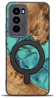 Etui i futerały do telefonów - Bewood Drewniane etui do Oppo Reno 12, Unique Turquoise do MagSafe - miniaturka - grafika 1