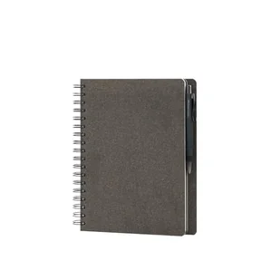 FABER-CASTELL & Rössler Papier 201553 - Pusty notatnik, 18 kartek w kolorze espresso i czarny długopis PolyBall - Długopisy - miniaturka - grafika 1
