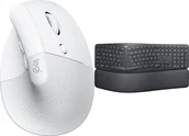 Myszki - Logitech Lift Off-White 910-006475 + Ergo K860 920-010108 - miniaturka - grafika 1